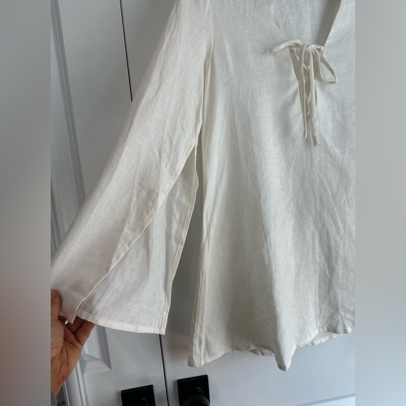 Monday Swimwear Tropea Linen Dress Vanilla Size P/XS - Picture 5 of 10